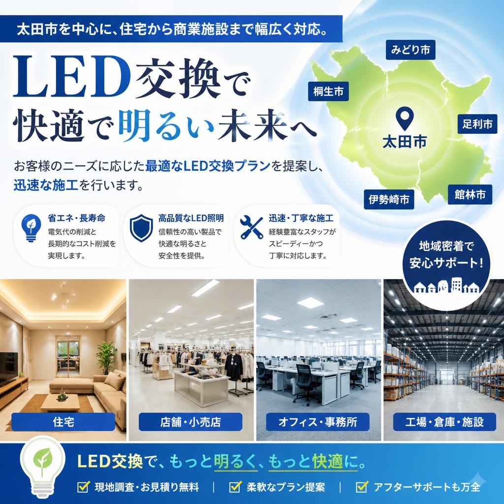 菊池電設のLED交換サービス