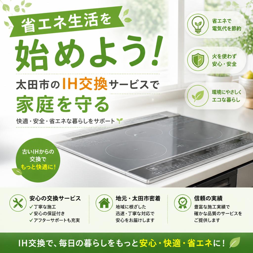 省エネ生活を始めよう！太田市のIH交換サービスで家庭を守る