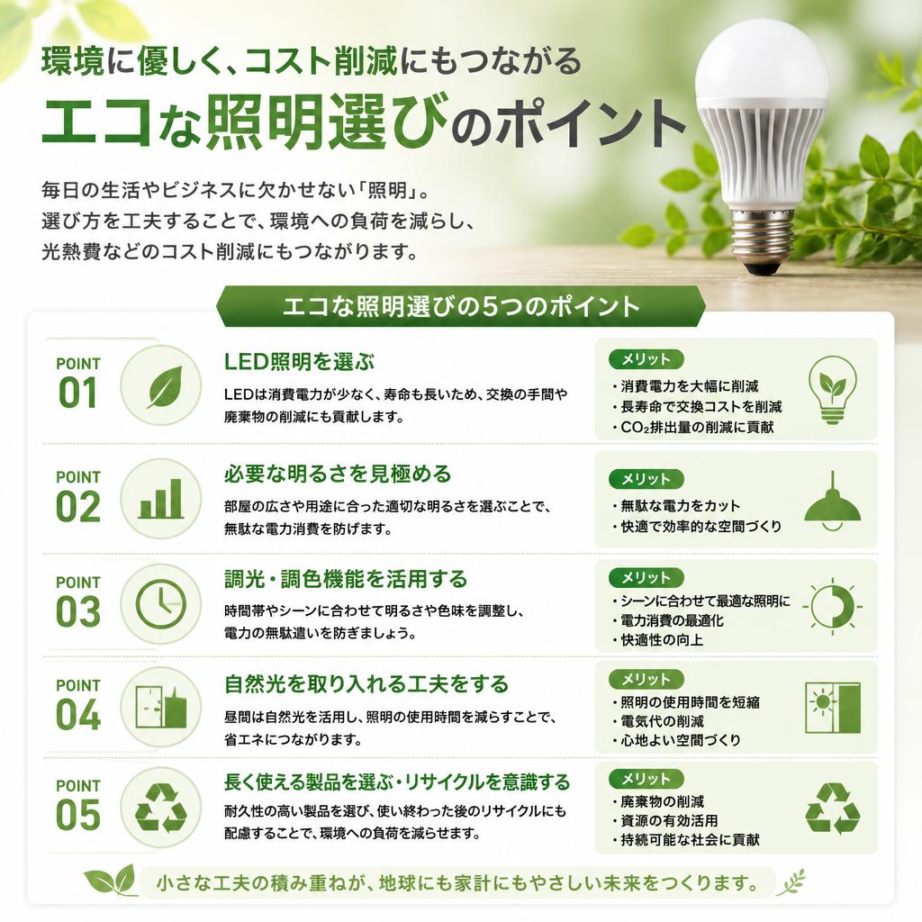 エコと省エネを考えた照明選び