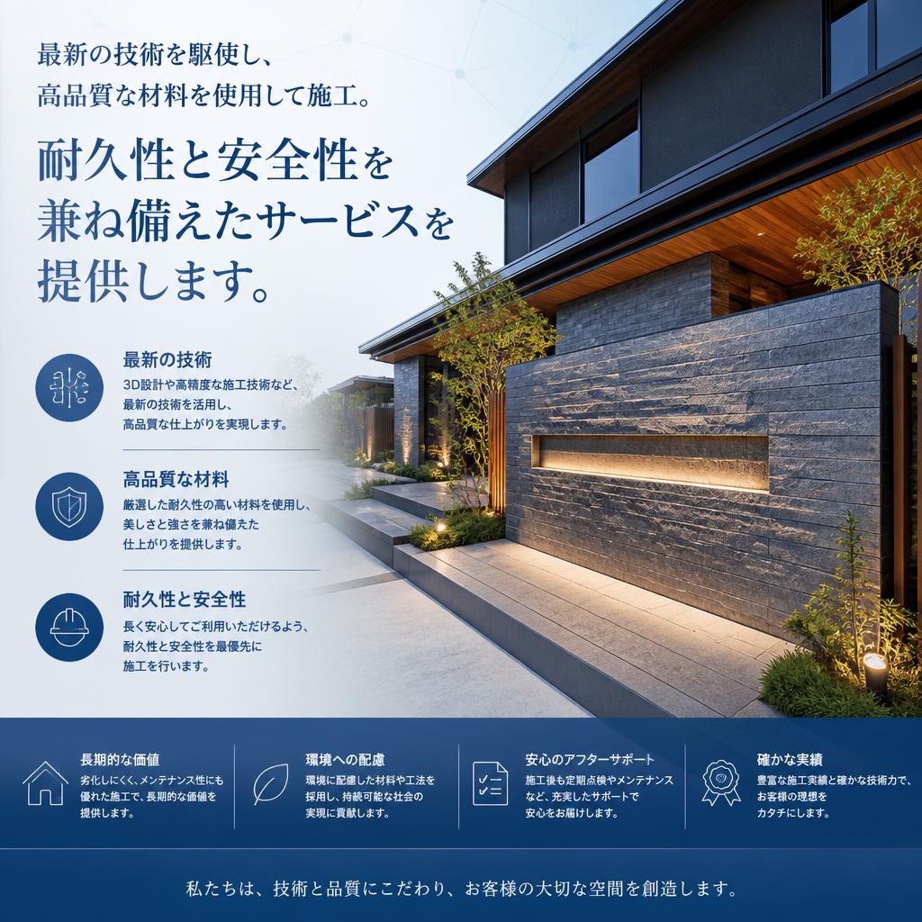 最新の技術と高品質な材料