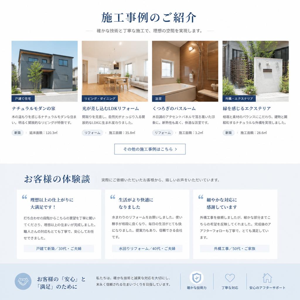 5. お客様の声 - 施工実績をご紹介