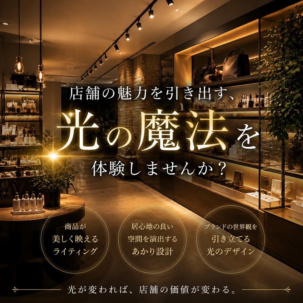 店舗の魅力を引き出す、光の魔法を体験しませんか？