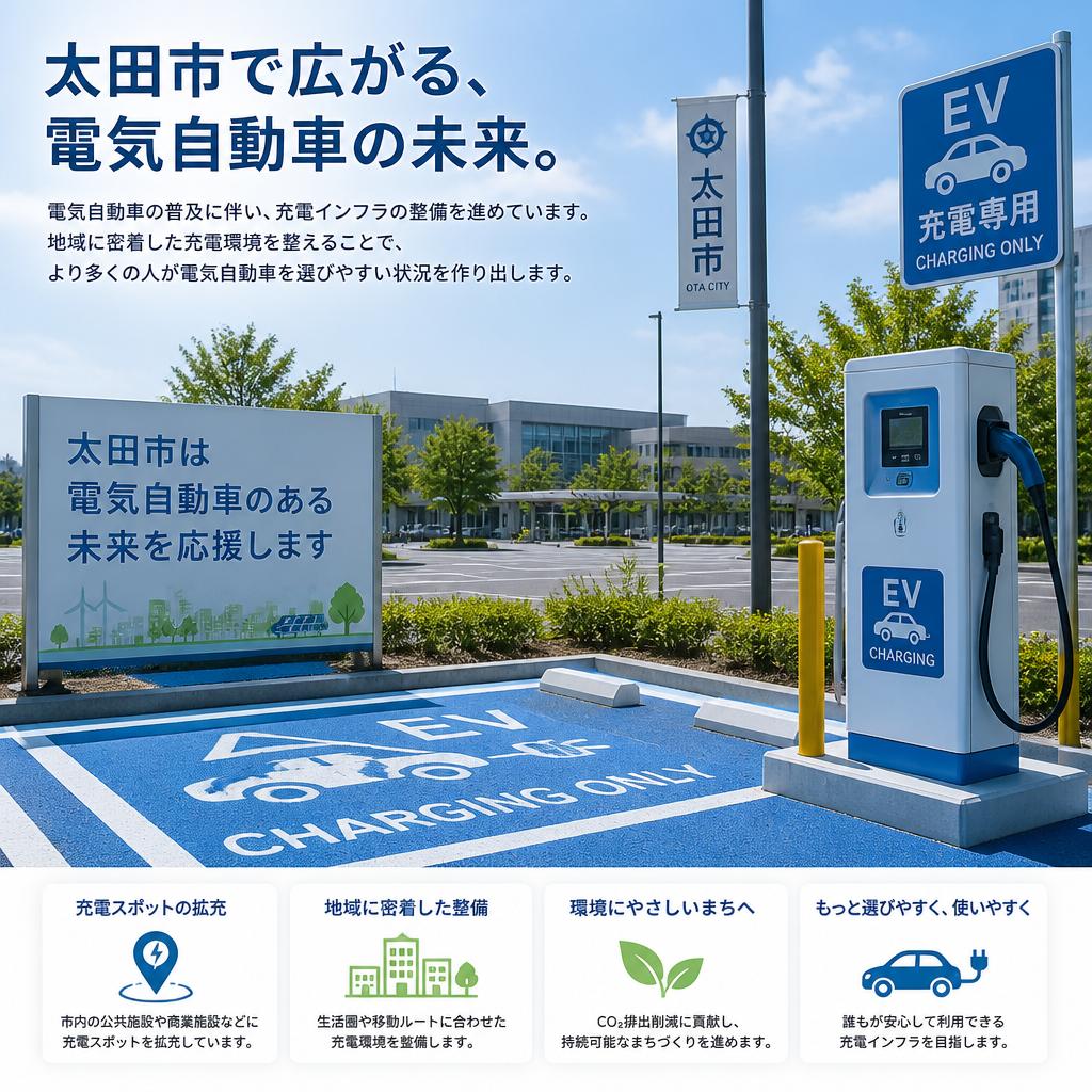 2. 充電インフラの整備が進む太田市