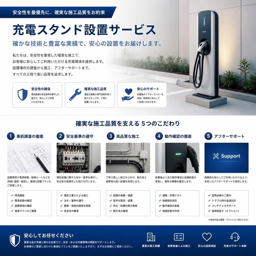 4. 充電スタンドの設置サービス