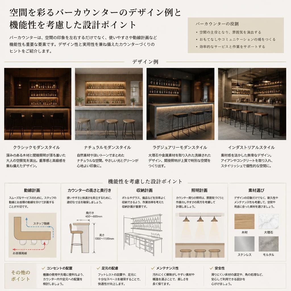 おしゃれなバーカウンターのアイデア