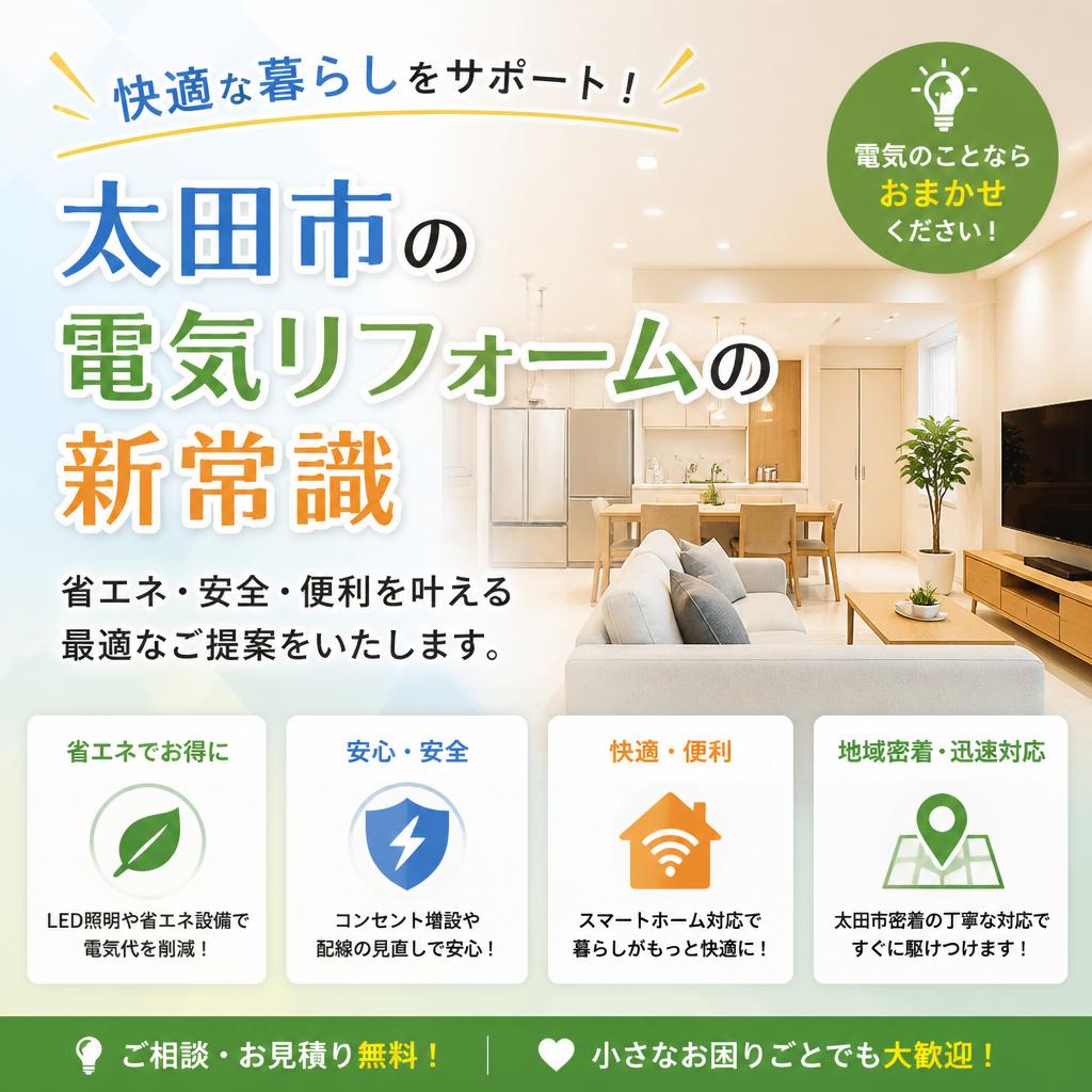 快適な暮らしをサポート！太田市の電気リフォームの新常識