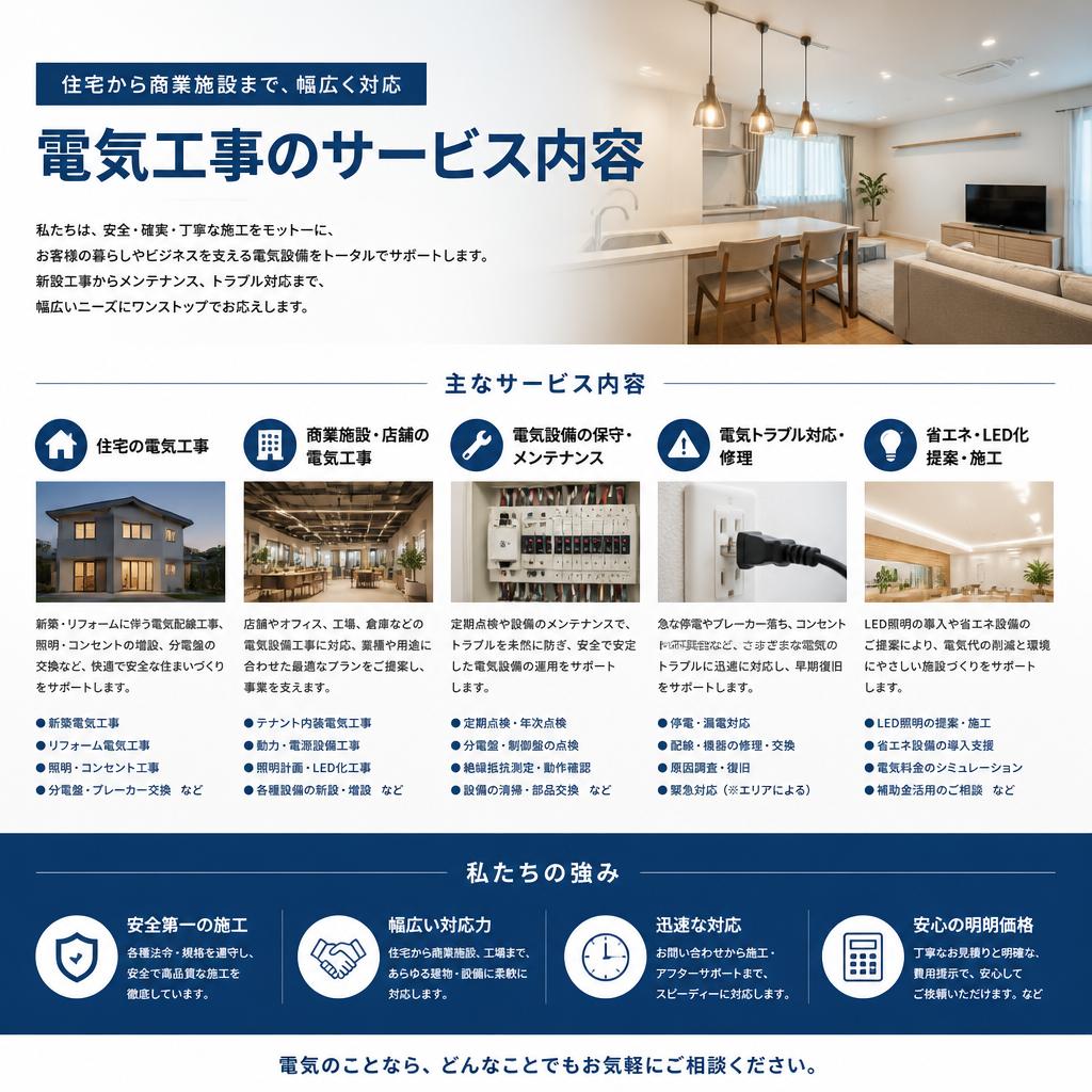 5. 菊池電設のサービス内容